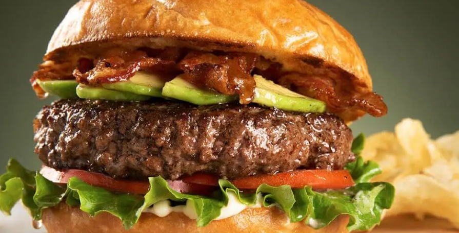 BEEF, BACON AND EGG BURGER